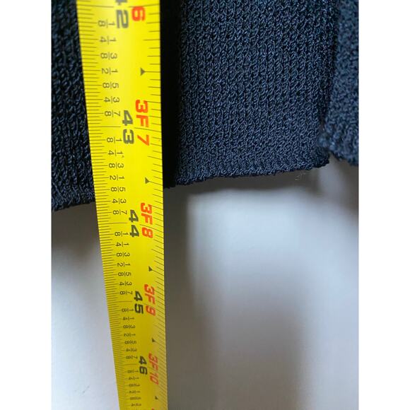 St. John Collection Black Wool Blend Short Sleeved Midi Dress- Size 10 - Picture 6 of 11